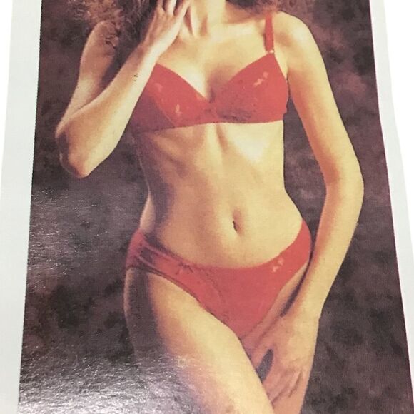 agacci Red Two Piece Panty And Bra Set New Size XXL - Picture 1 of 7